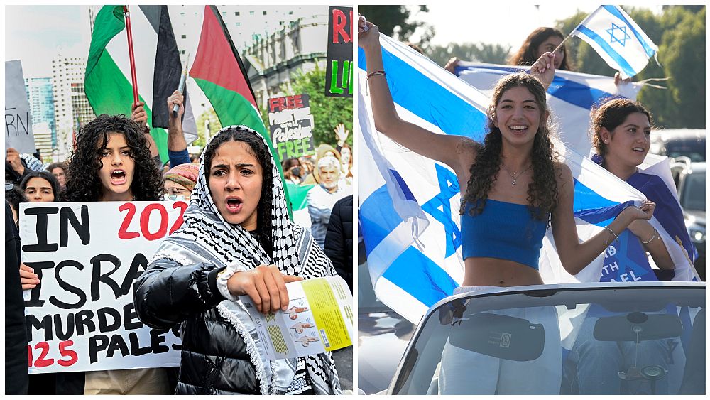 Protestas a favor de Palestina o Israel en ciudades de todo el mundo